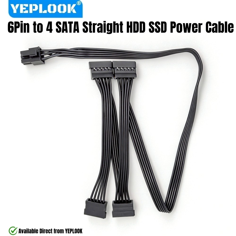 4 SATA ตรงสําหรับ Corsair RM PSUs, SSD HDD สายไฟสําหรับ Corsair RM1000, RM850, RM750, RM650, RM550 R