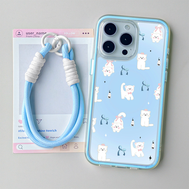 พรีเมี่ยมริบบิ้นลูกแมว 2 In 1 ปลอก Samsung A26 A56 A57 5G A07 A17 5G A36 A06 4G S22 A32 4G 15 Pro A1