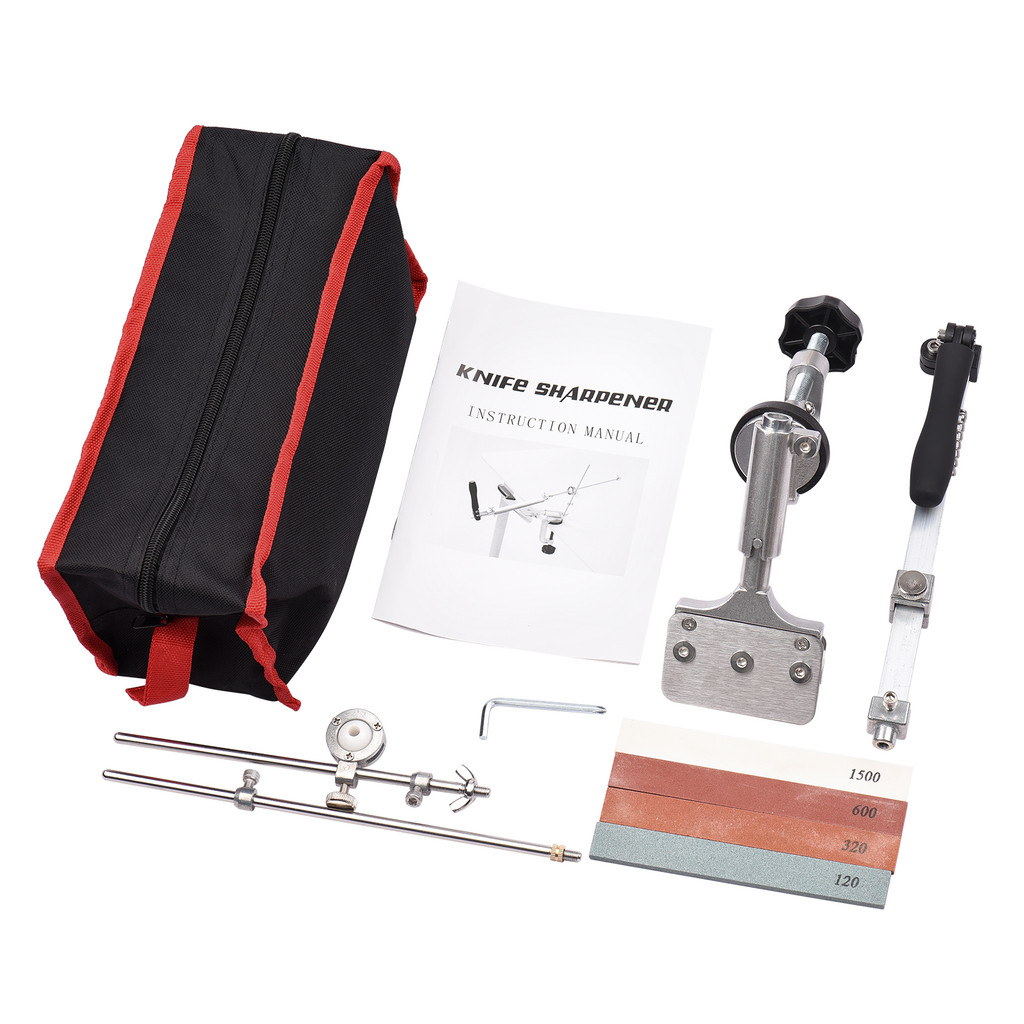 ระบบลับมีด Tmaoth พร้อมหินลับ 4 ชุดคลิปตั้งโต๊ะ, การหมุน 360 องศา คู่มือโลหะผสมมุมคงที่ คลิปพลิก 180