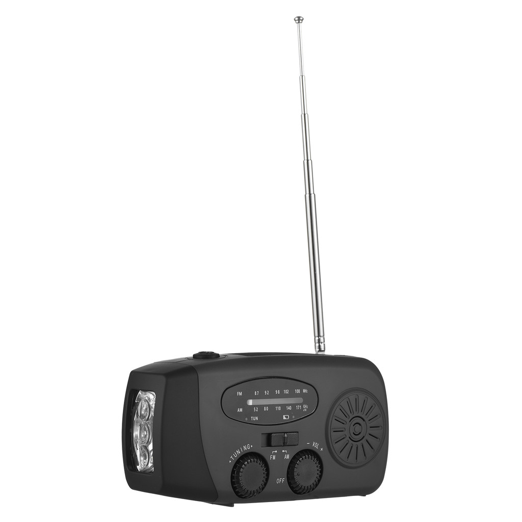 Torachel1-PH Solar Crank วิทยุฉุกเฉินมือ AM / FM 2000mA