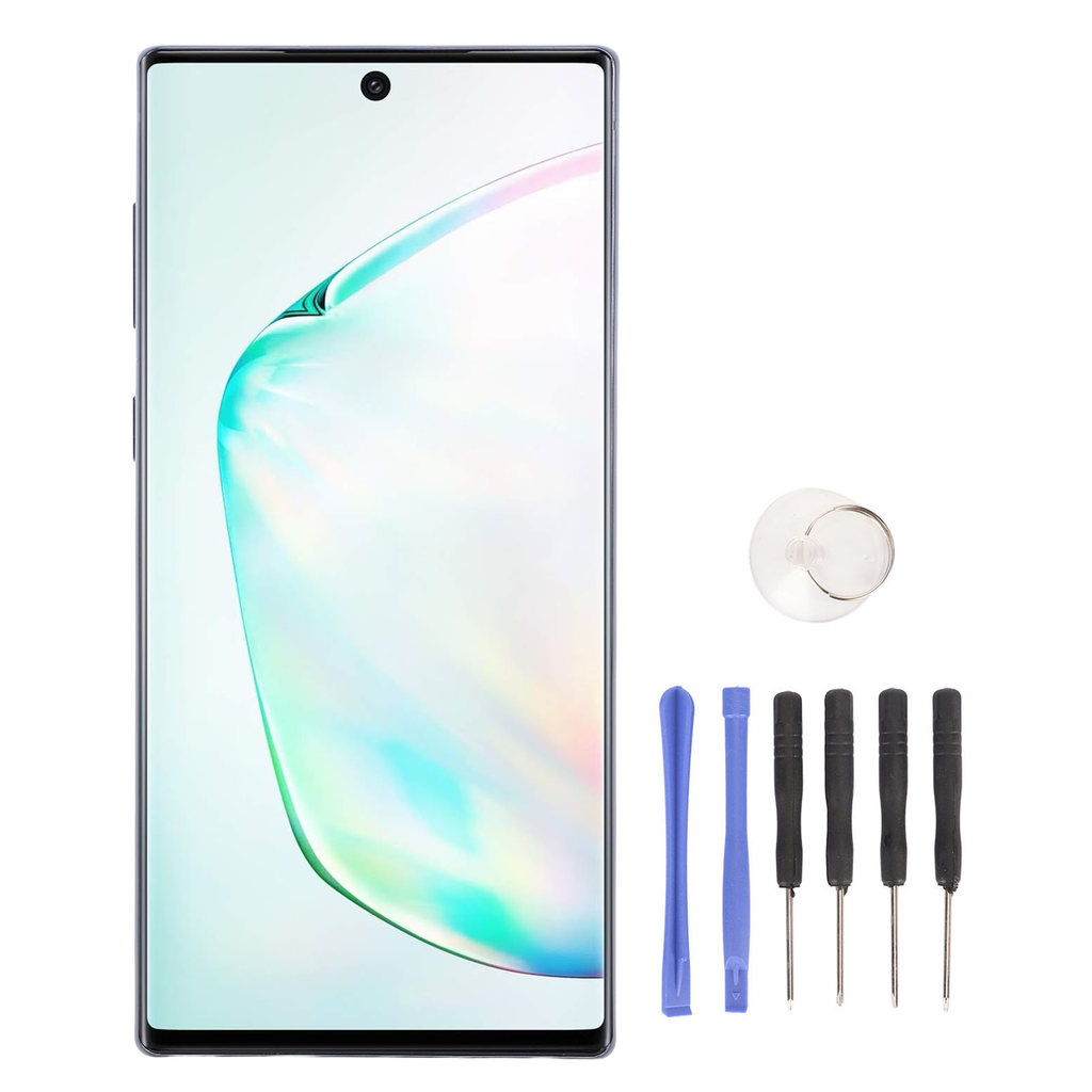 [Rococo1-TH] ชุดหน้าจอสัมผัส LCD สําหรับ Galaxy Note 10 N970F N970U เปลี่ยน Digitizer กรอบสีดํา