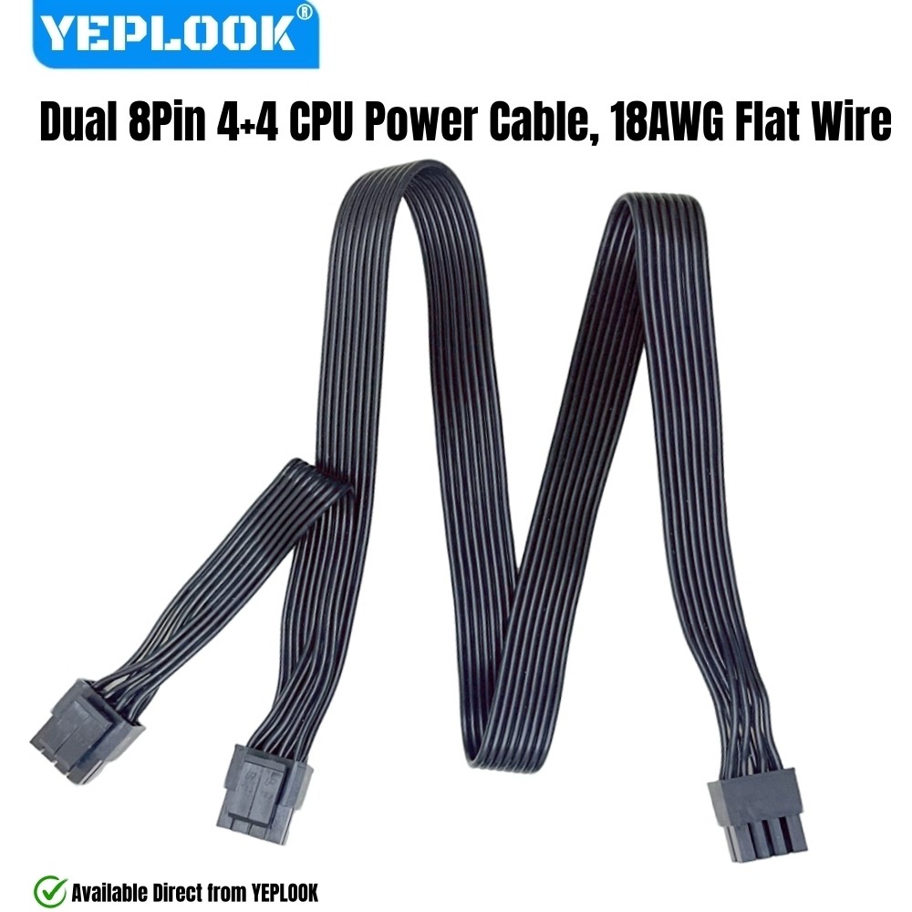 YEPLOOK สายไฟ CPU คู่ EPS/ATX12V 2x 8Pin 4+4 สําหรับ Corsair RM1000i, RM850i, RM750i, RM650i, RM-i S