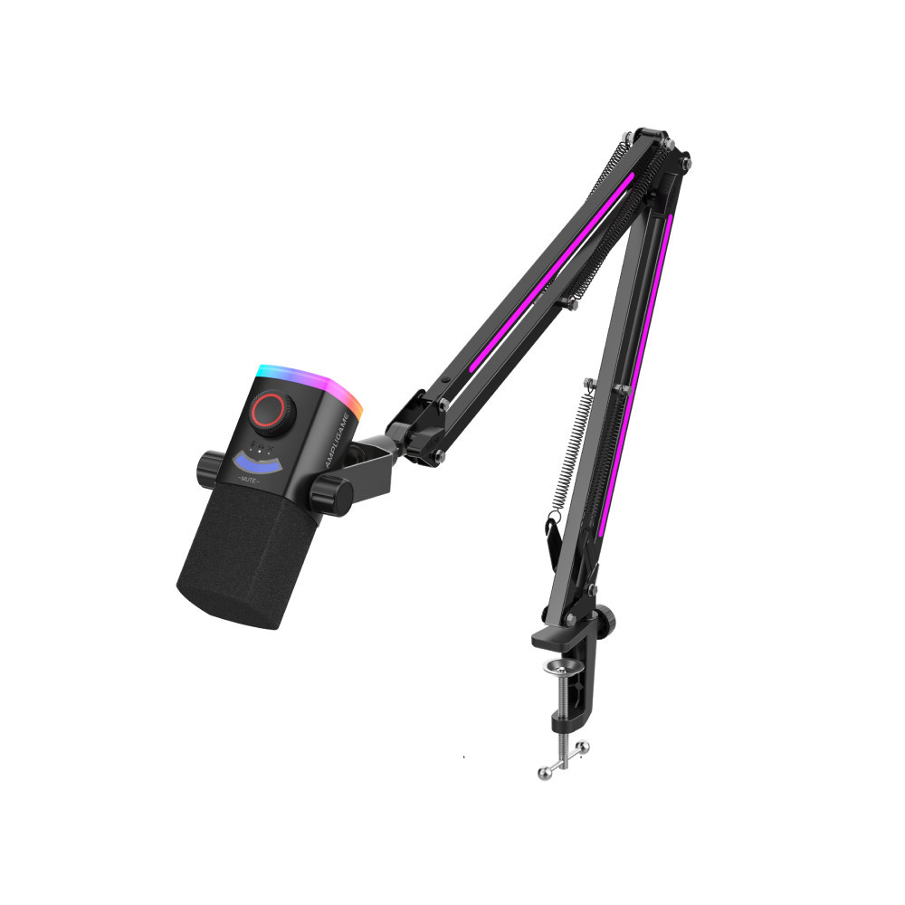 ไมโครโฟน FIFINE AM8PROT DYNAMIC MIC WITH BOOM ARM สีดำ_0