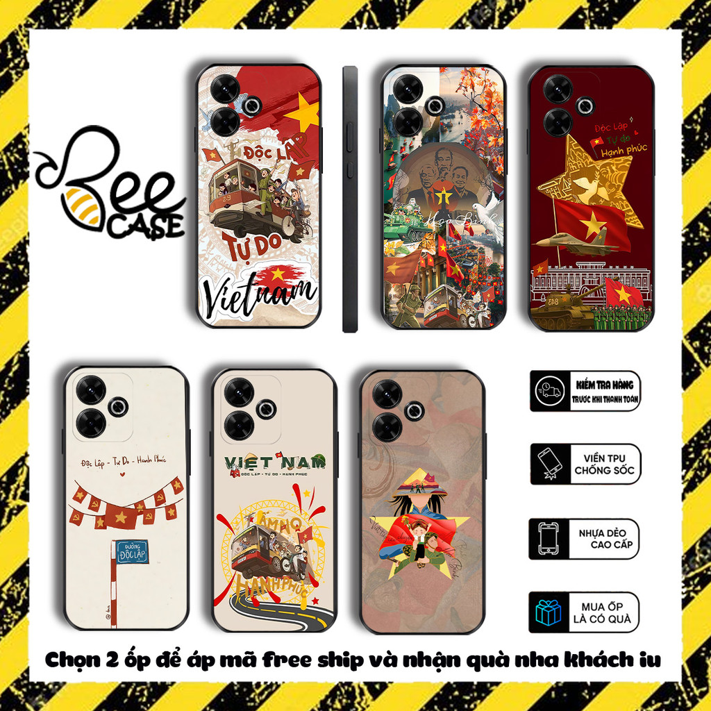 Redmi 13, Redmi Turbo 3 5G, Redmi Note 13R, Redmi 13r 13C 5G 13x เคสเวียดนามประกาศอิสรภาพและความรัก