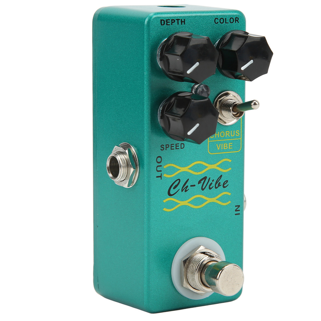 Spcrth Chorus Vibrato Pedal โลหะ 2 in 1 กีตาร์ไฟฟ้าพร้อม True Bypass Switch