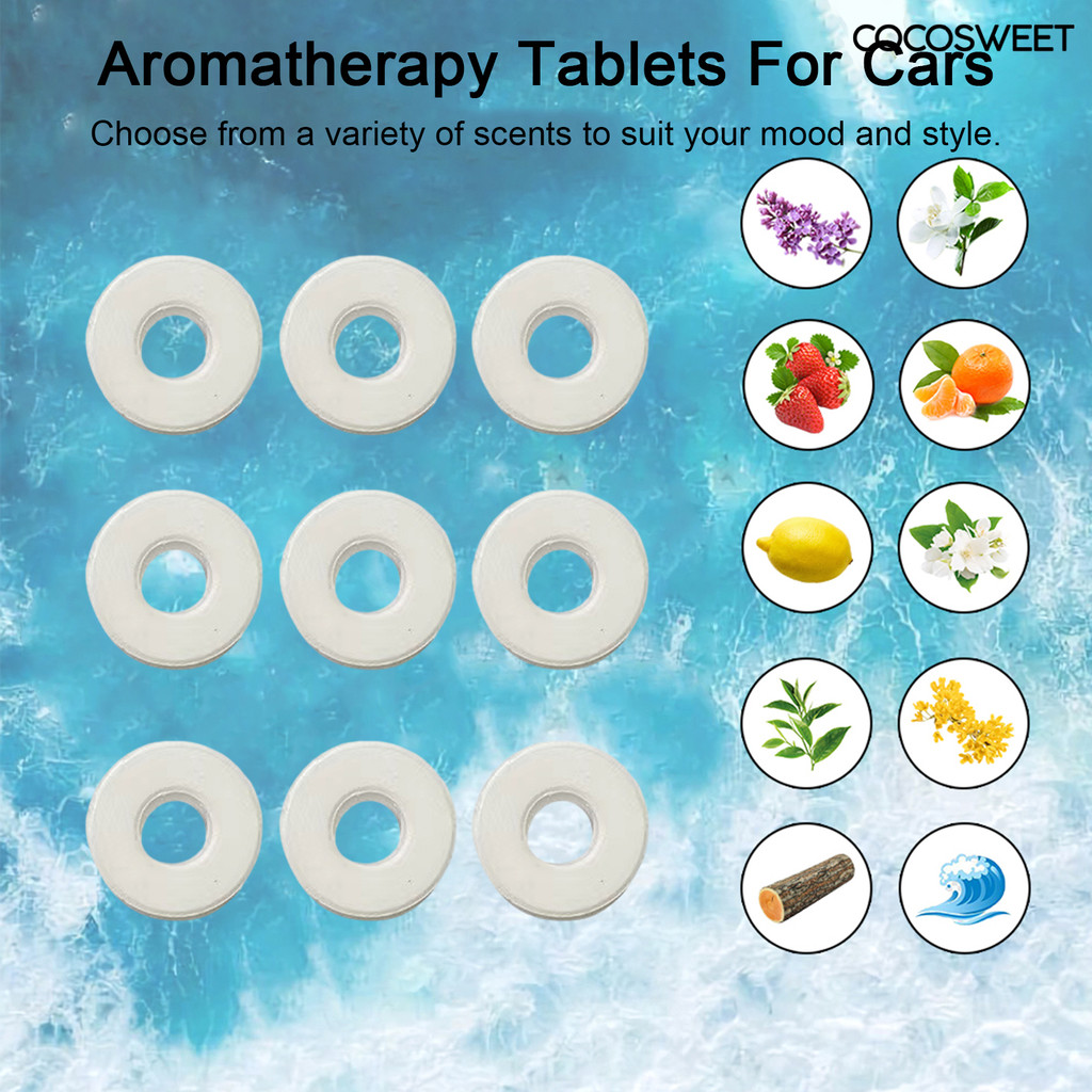 Cocosweet 6 ชิ้น Car Air Freshener Refills Refresh Your Ride พร้อมกลิ่น Charming Aromatherapy เม็ดอุ