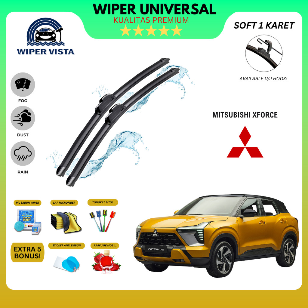 ที่ปัดน้ําฝนกระจกรถยนต์ Mitsubishi XForce Frameless ฟรี 5 โบนัส