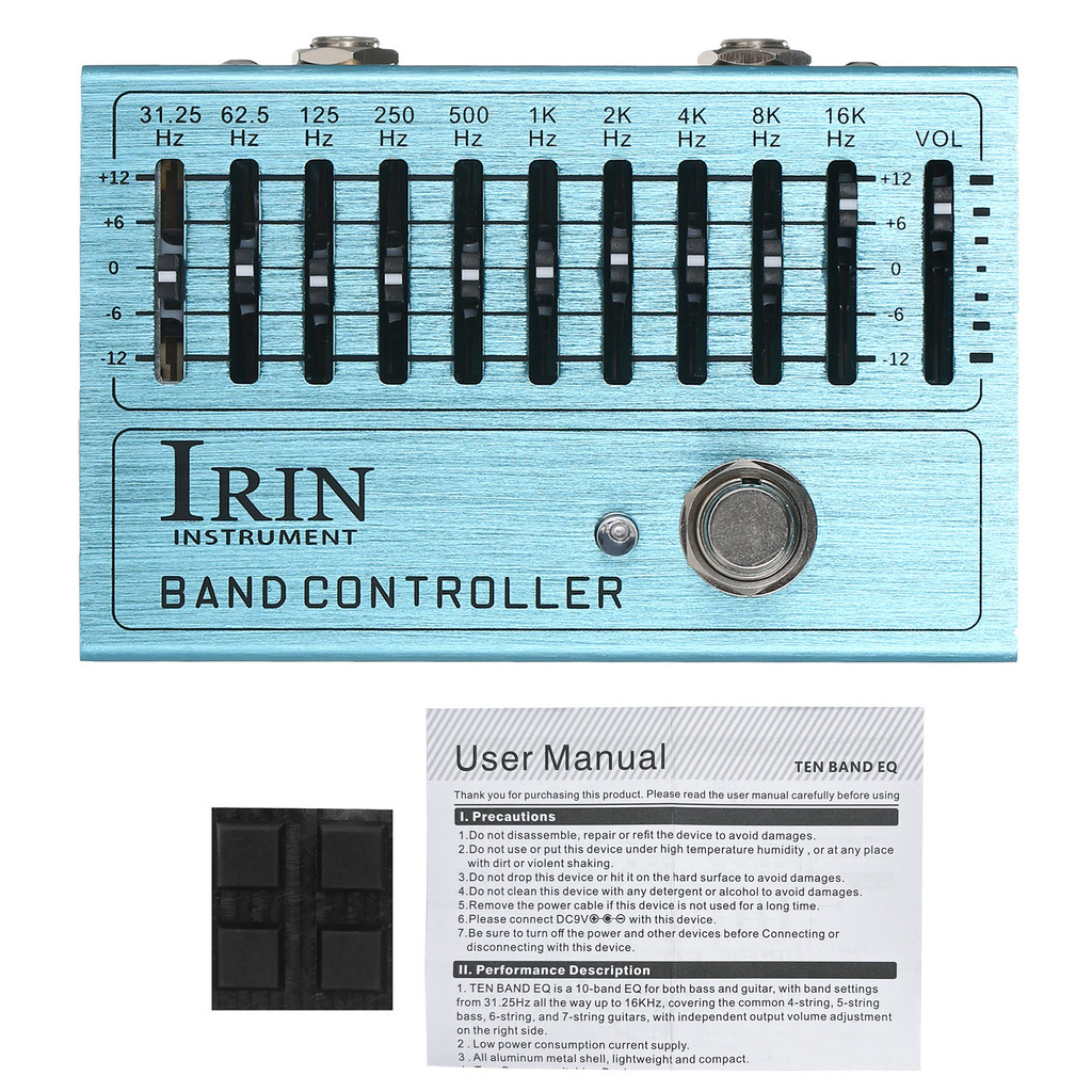 Spcrth 10 Band EQ กีตาร์ Mini Equalizer พร้อม True Bypass สําหรับเบสอลูมิเนียม Body