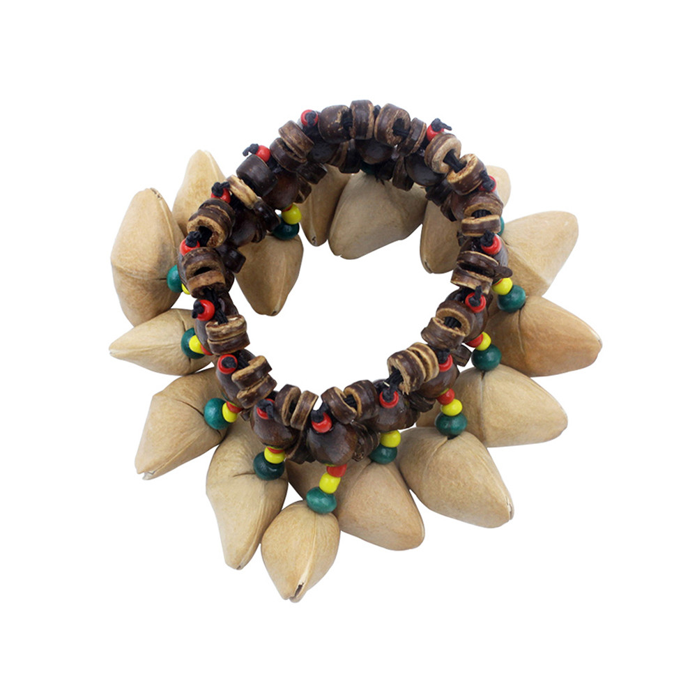 [musb] Handmade Nuts Shell Bracelet Handbell สําหรับ Djembe African Drum Conga Percussion Accessorie