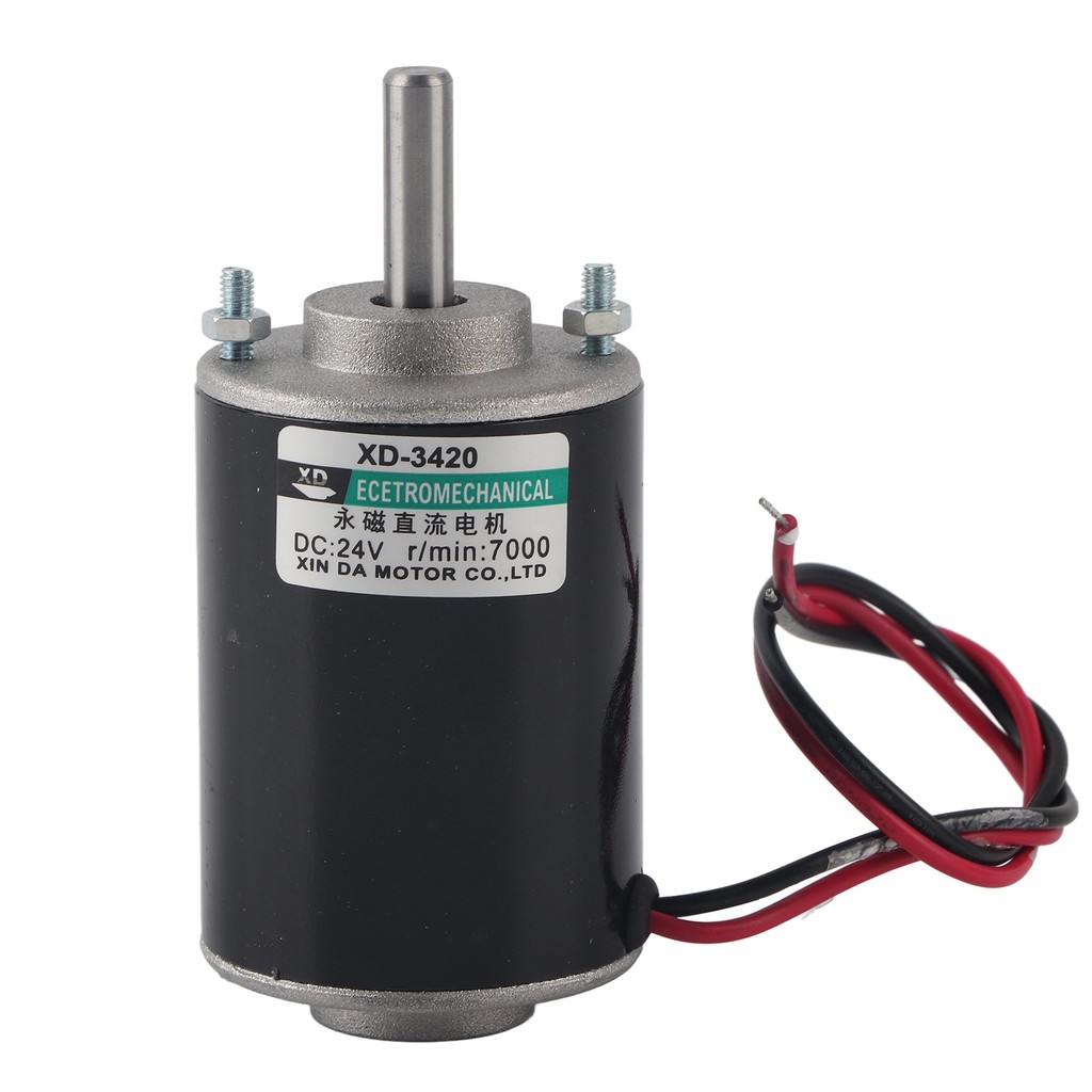 [จัดส่งภายใน 24 ชม.] XD-3420 30W แม่เหล็กถาวร DC Motor ความเร็วสูง CW/CCW (24V 7000RPM)