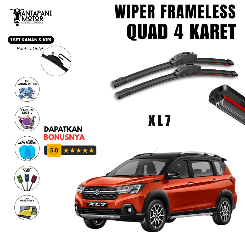 ที่ปัดน้ําฝนกระจกรถยนต์ Suzuki XL7 Quad ฟรี 5 โบนัส