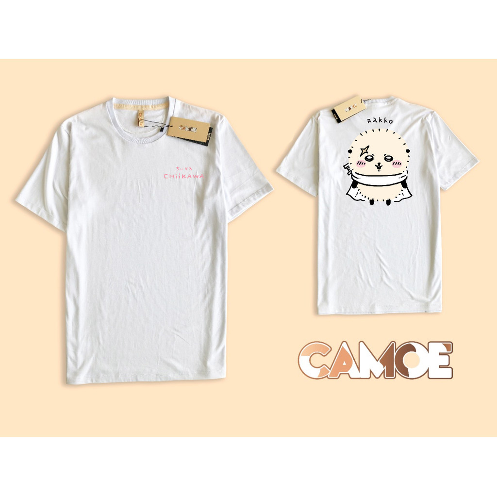 เสื้อยืด Front Back Chikawa Nanka Chiisakute Kawaii Yatsu Character Rakko