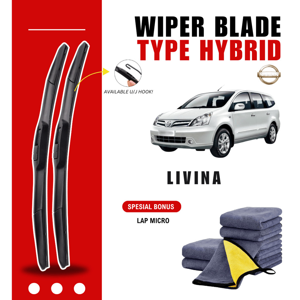 Nissan Livina Hybrid ที่ปัดน้ําฝนกระจกรถยนต์ฟรีผ้าไมโครไฟเบอร์