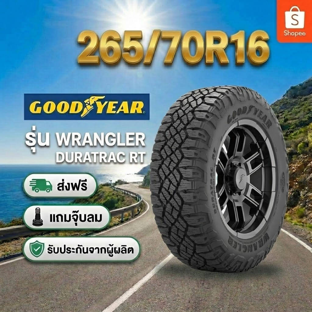 ยาง 265/70R16 GOODYEAR WRANGLER DURATRAC RT ราคาต่อเส้น  ปี 2026
