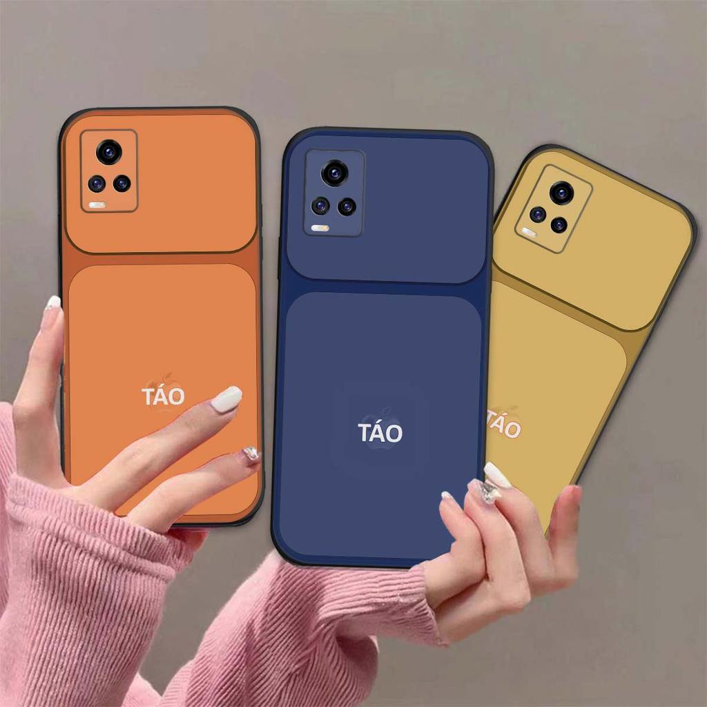 เคส Vivo V20 / V20SE พร้อมพิมพ์ลายแฟชั่นและฝาหลัง apple หรูหรา