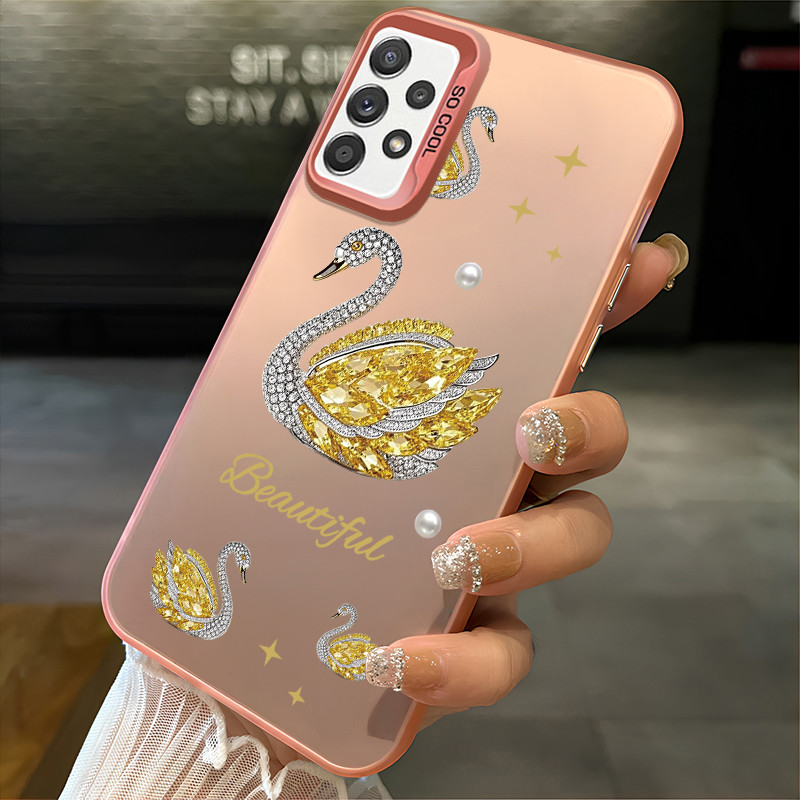 เคสสำหรับ Samsung A52 4G A52 5G  A52s 5G A51 M40S A50 A50S A53 5G A54 5G เคสโทรศัพท์แบบใหม่หงส์ที่สวยงามกันกระแทก