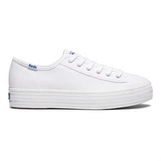 Keds รุ่น Triple Kick Canvas รองเท้าผ้าใบ ผู้หญิง สี White -…