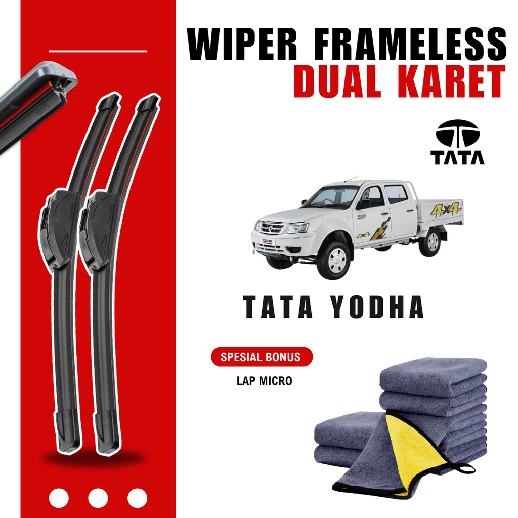 Tata Yoha Dual Car Windshield Wiper ฟรีผ้าไมโครไฟเบอร์