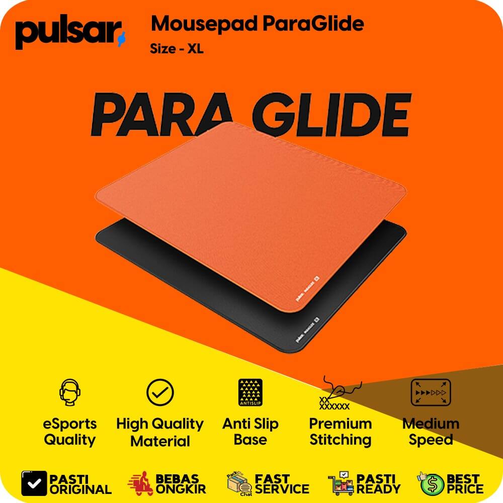 Gaming Mousepad Pulsar ParaGlide ขนาด XL Professional Anti Slip Esports Deskmat ผ้า Hybrid Surface B
