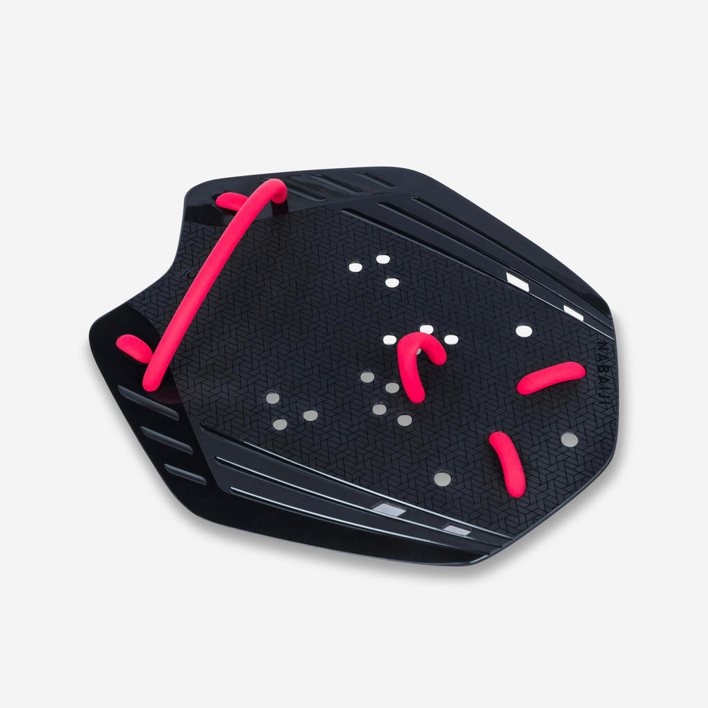 มือพายสำหรับว่ายน้ำรุ่น 900 ขนาด XL (สีดำ/แดง)  - ดำรมควัน,แดงเร่าร้อน | Swimming hand paddles 900 x