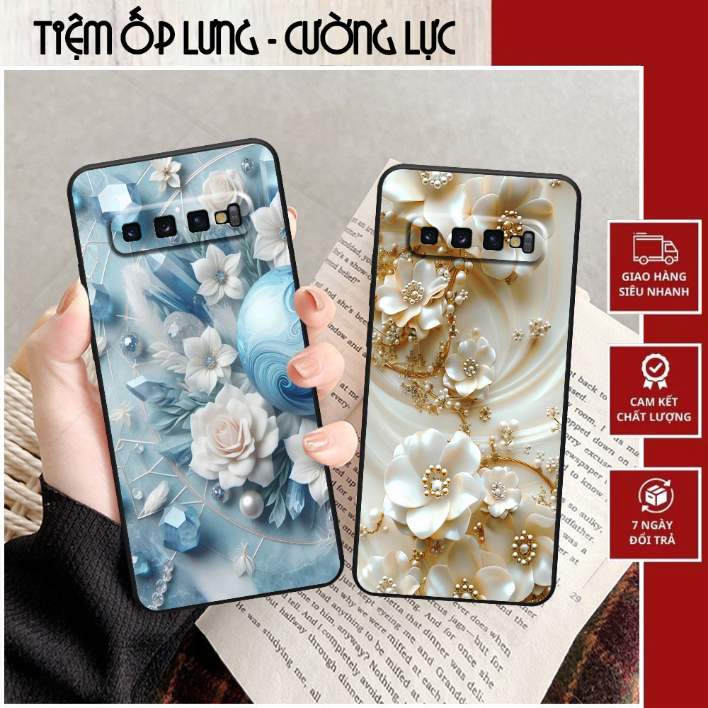 เคส Samsung S10 / S10 5G / S10 Plus / S10+ พิมพ์ลายดอกไม้สีสันสดใส