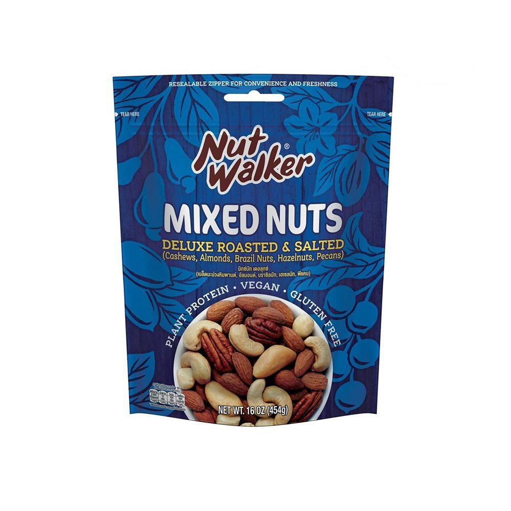 🐙 นัทวอล์คเกอร์มิกซ์นัทเดอลุกซ์ 454 กรัม 🐟 NUT WALKER MIXED NUTS DELUXE 454 G. 🐞   🐒
