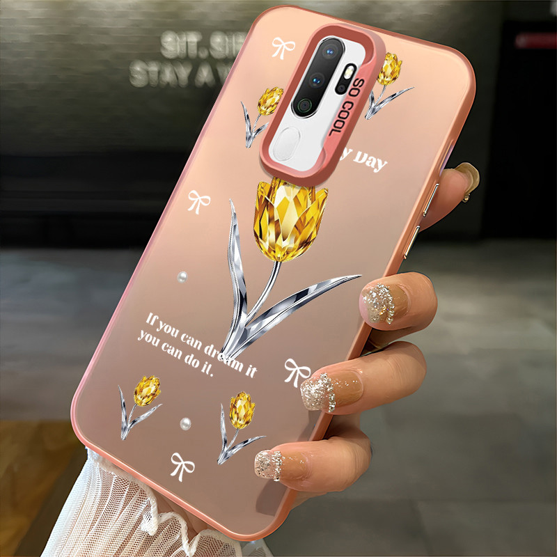 เคสสำหรับ OPPO A5 2020 A9 2020 A11 เคสโทรศัพท์แบบใหม่ดอกไม้กันกระแทก