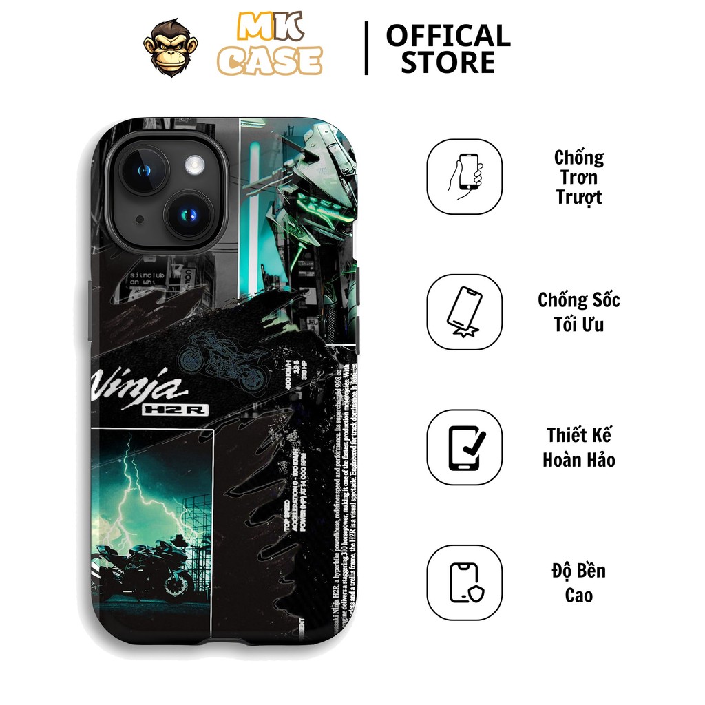 Ninja H2R Classy Super Sports Motorcycle CASE MK CASE iPhone 11 12 13 14 15 16 Pro Max Plus