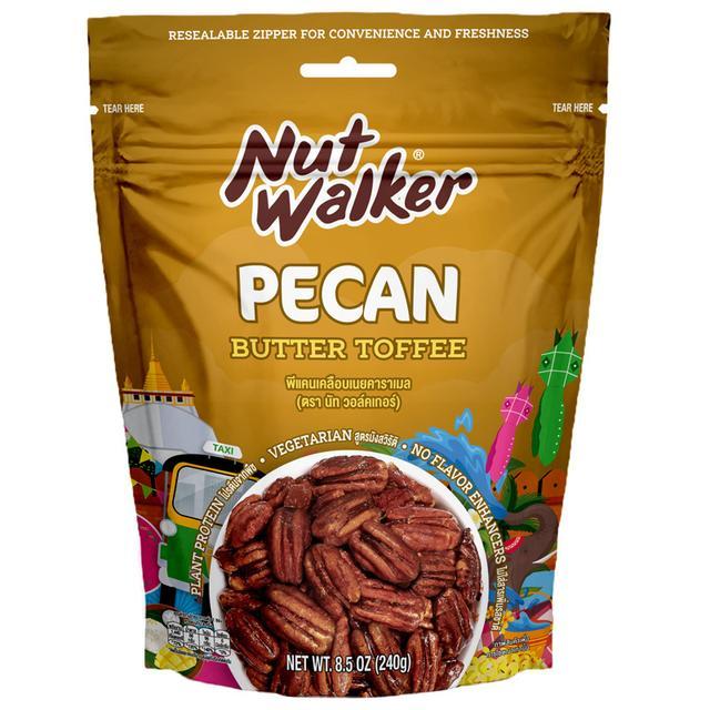 🌷 นัทวอล์คเกอร์พีแคนเคลือบเนยคาราเมล 240กรัม 🍃 8859601624410 🌻 Nut Walker Butter Toffee Pecan 240g. 