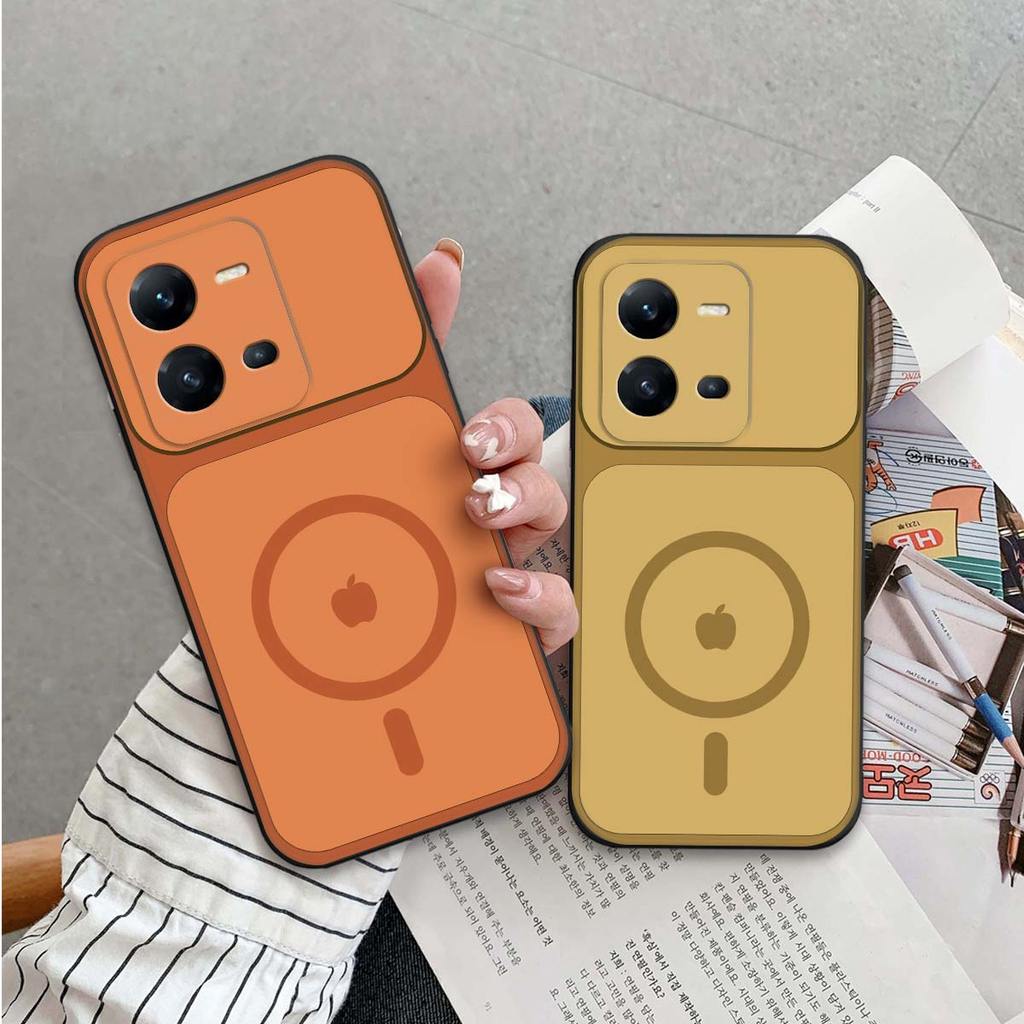 เคส Vivo V25 / V25E / V25 Pro พร้อมฝาหลังวงแหวนชาร์จ apple พิมพ์หรูหรา