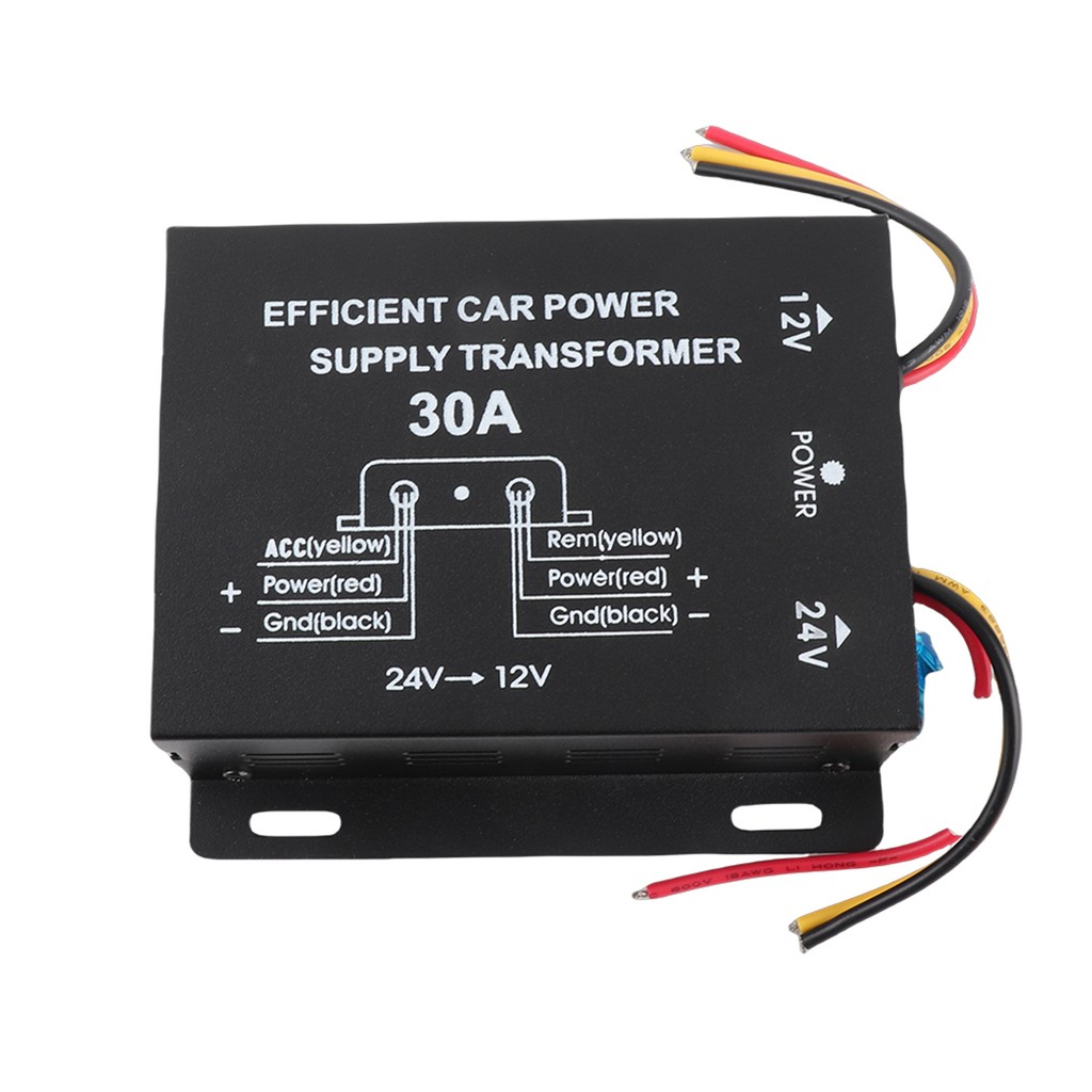 30A รถ Power Supply Converter ขั้นตอนลงอินเวอร์เตอร์ 24V ถึง 12V