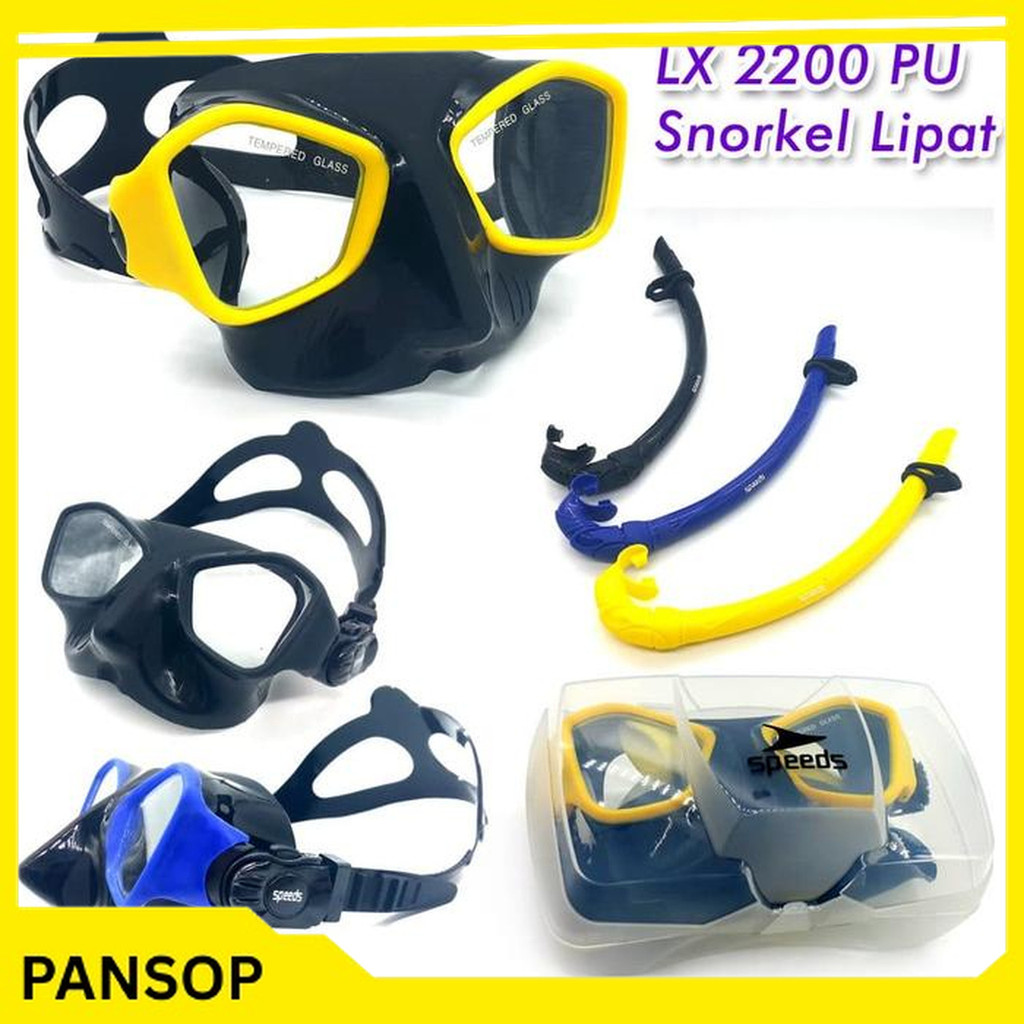 อุปกรณ์ดําน้ําดําน้ําชุดดําน้ําดูปะการังดําน้ําดําน้ําท่อหายใจยืดหยุ่นถุง pu lx 2200 สีดําจัดส่งฟรี