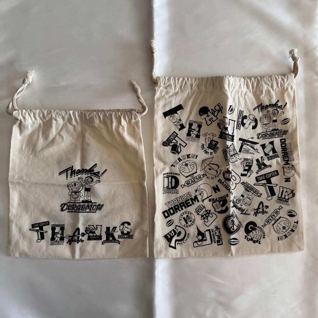 【Direct from Japan】ถุงหูรูดโดราเอมอน 3COINS (ชุดละ 2 ใบ)【Japan Exclusive】