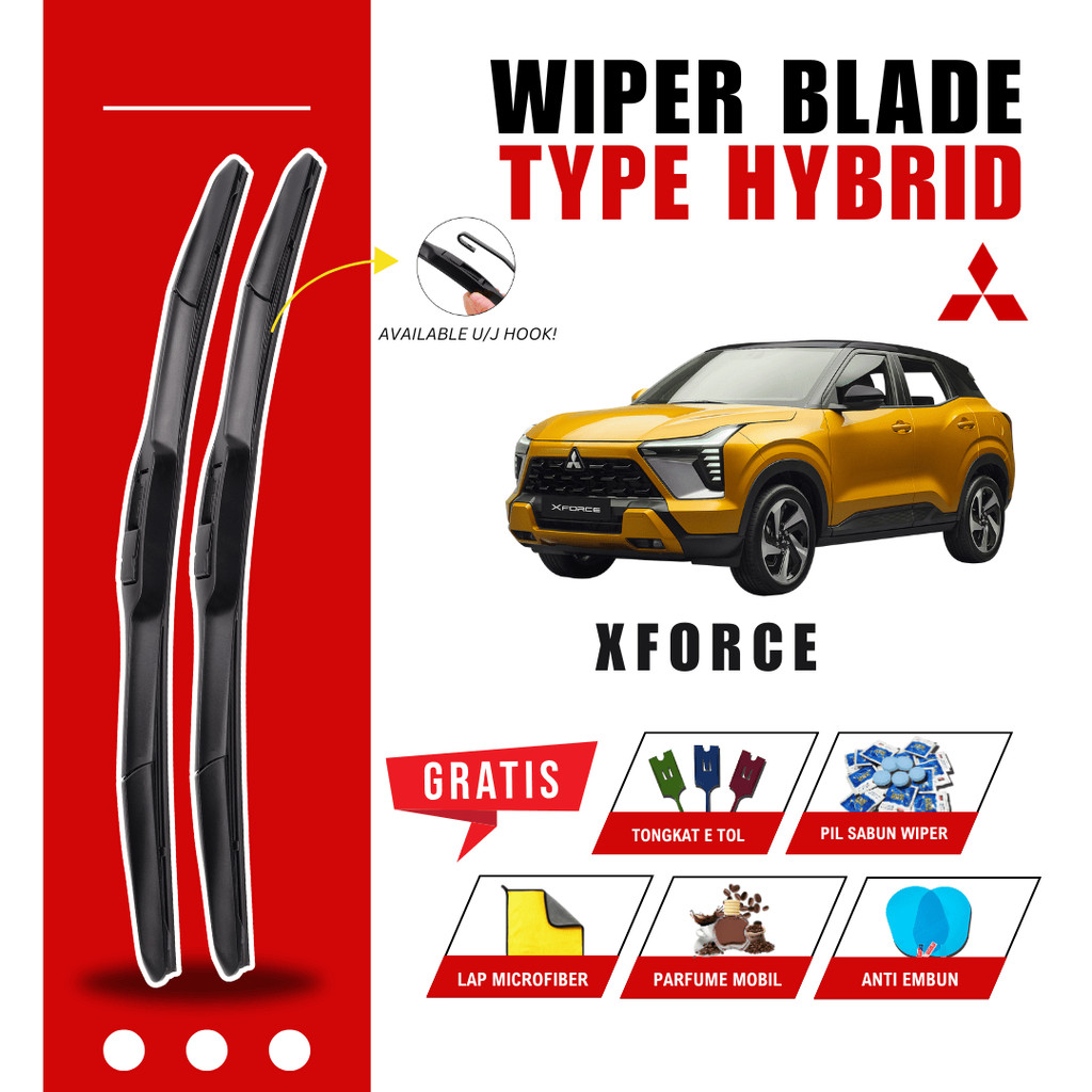 ที่ปัดน้ําฝนกระจกรถยนต์ Mitsubishi XForce Hybrid ฟรี 5 โบนัส