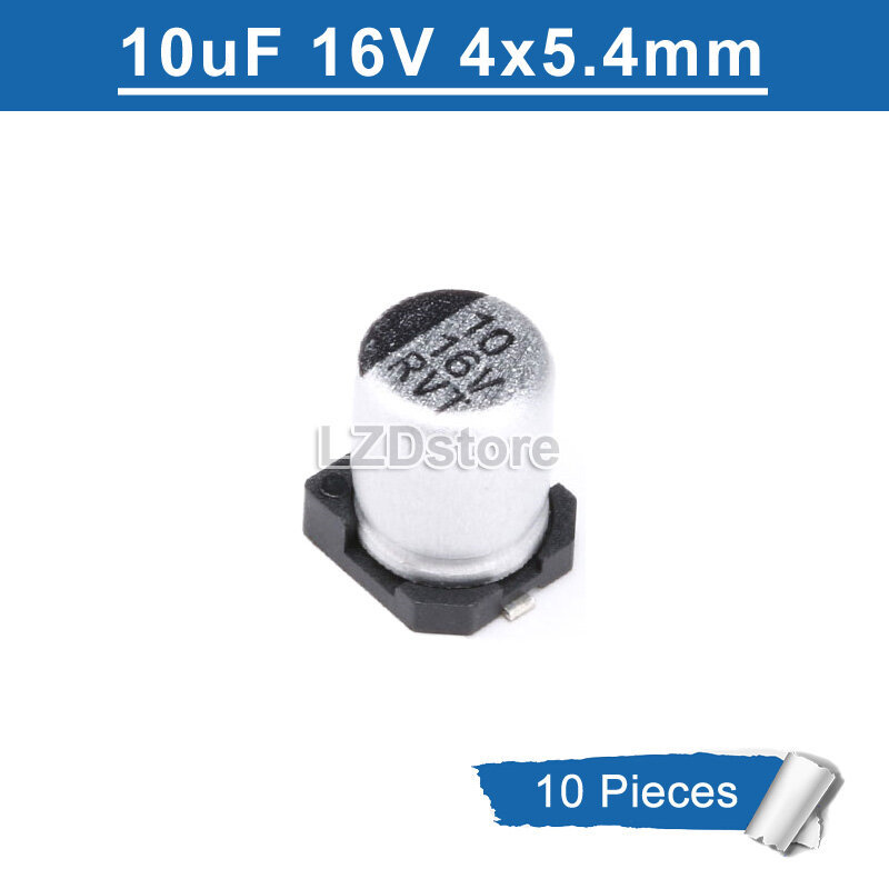 10pcs Electrolytic Capacitor 10uF 16V 25V 35V 10uF16V 10uF25V 10uF35V SMD อลูมิเนียม Electrolytic Ca