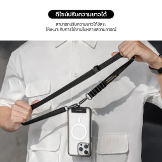 MAGEASY Strap+Strap Card 20mm สายคล้องโทรศัพท์แบบสะพายไหล่ ความยาว 78 - 137 cm