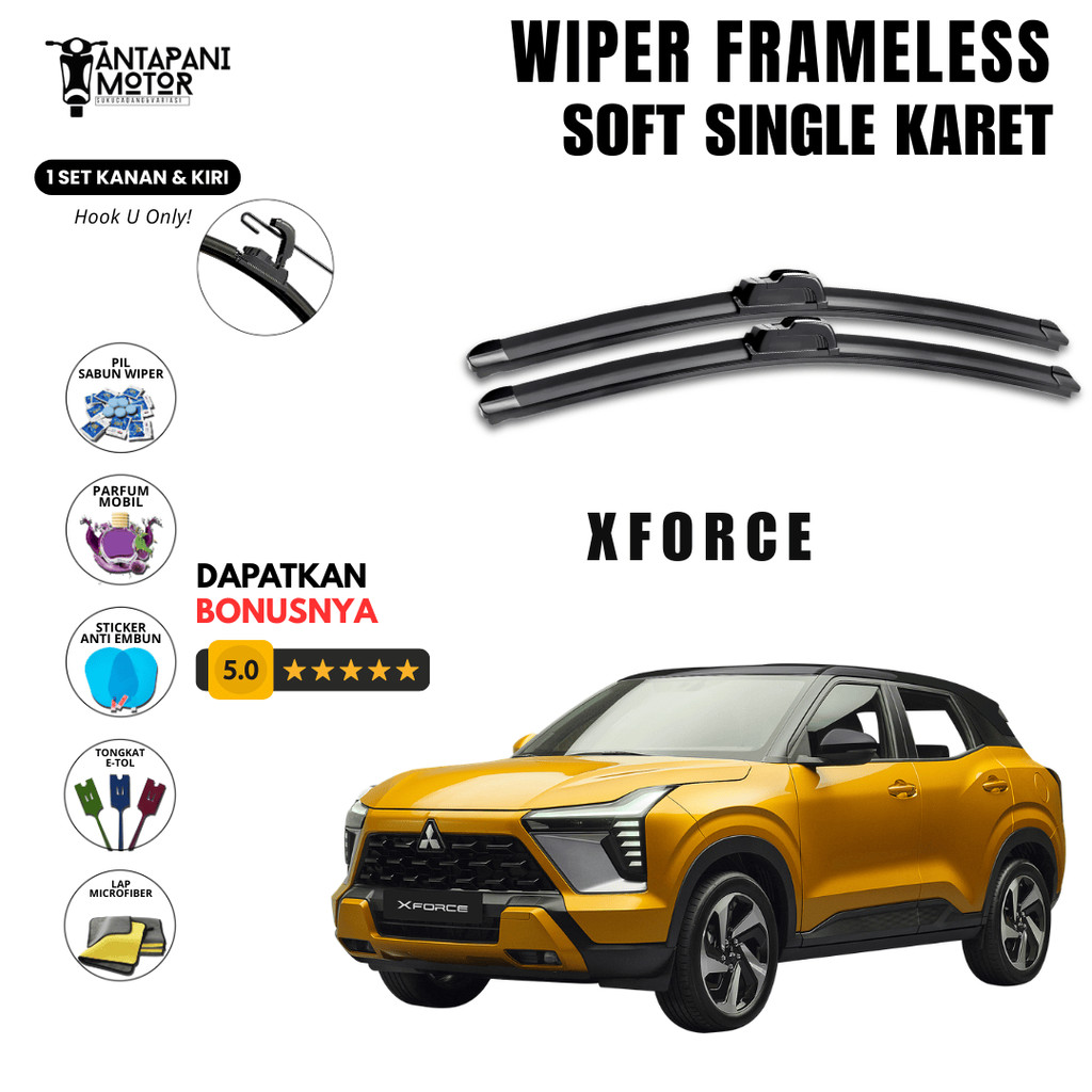 ที่ปัดน้ําฝนกระจกรถยนต์ Mitsubishi XForce Frameless ฟรี 5 โบนัส