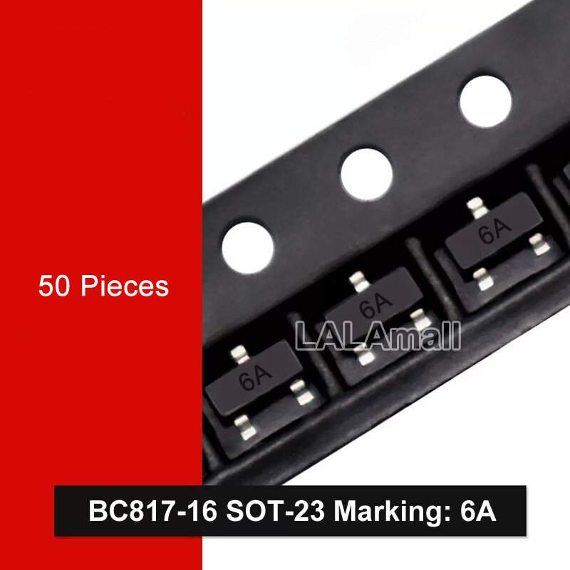 50 ชิ้น/ล็อต BC817-16 BC817-25 BC817-40 BC817 SOT-23 เครื่องหมาย 6A 6B 6C SOT23 SMD NPN ​ทรานซิสเตอร