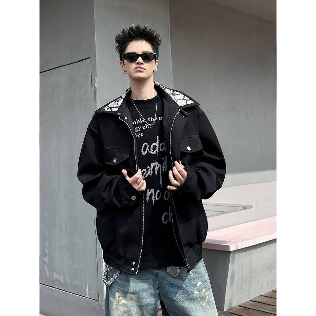 เสื้อแจ็คเก็ต American Seat Python 🐍 สำหรับผู้ชาย ลายพรางแบบ PYTHON ทรงคลายเสื้อทำงาน แต่สวมใส่ง่ายแ