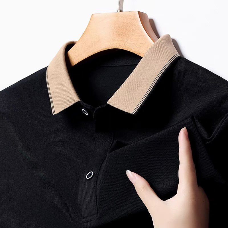 เสื้อ Polo ผู้ชาย แบบครึ่งแขน ไซส์กระชับ เหมาะสำหรับฤดูร้อน 2025