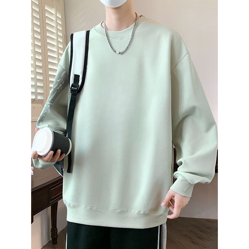 Hoodless เสื้อกันหนาวเสื้อยืดแขนยาวผู้ชายฤดูใบไม้ผลิฤดูใบไม้ร่วง Street สวมใส่วัยรุ่น High School Ju