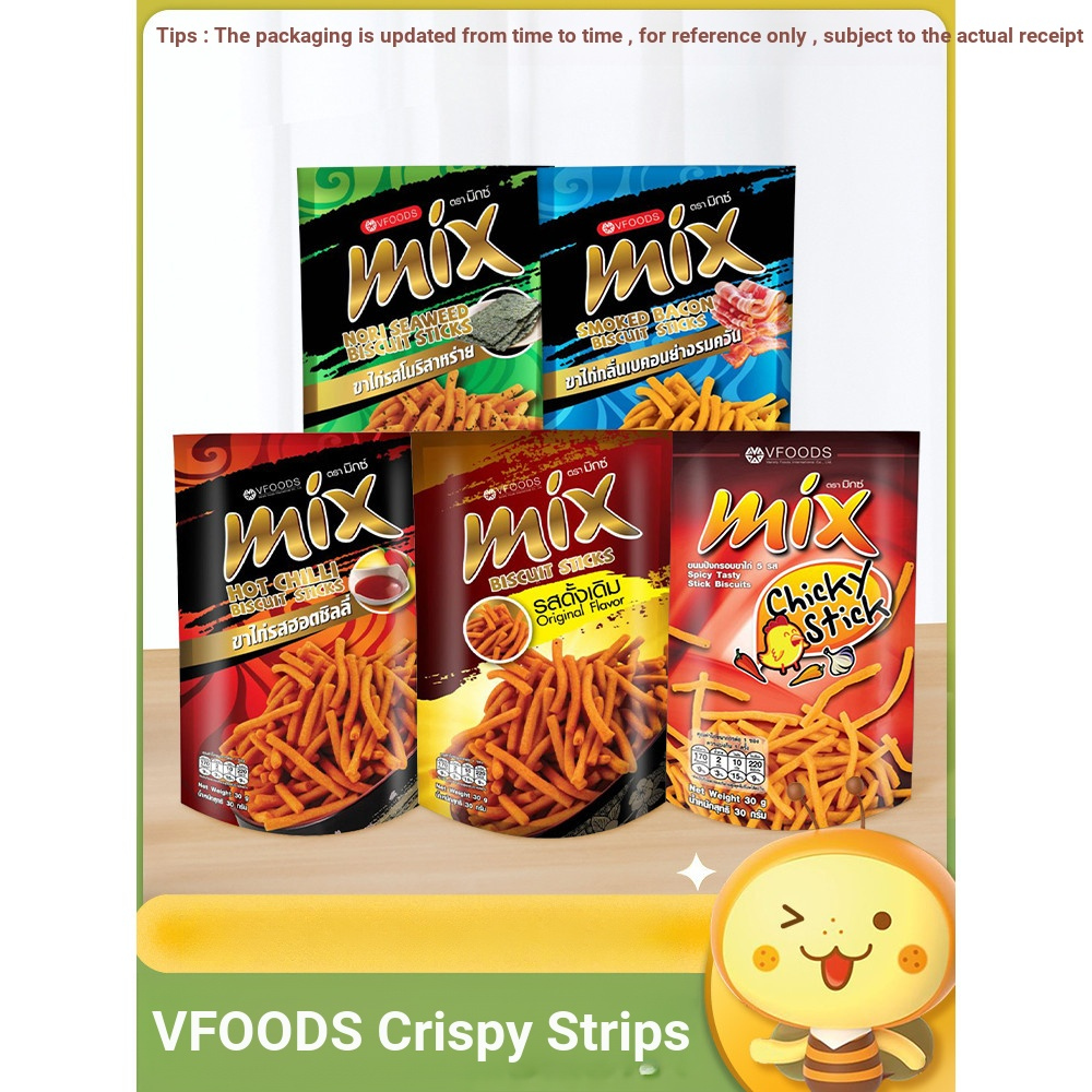 ประเทศไทยนําเข้าVFOODS MIX Crispy Fries Original Mimiกุ้งFrench Fries Influencer Snacks Snacks Snack