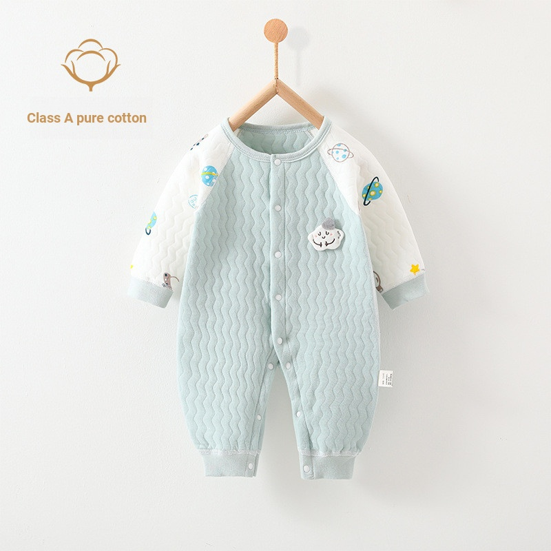 ย2301 ชุดจั๊มสูทเด็กฤดูใบไม้ร่วงฤดูหนาวไม่มีกระดูกฤดูหนาวที่อบอุ่นทารกแรกเกิดเสื้อผ้าชายหญิงเด็กน่ารัก ชุดรอมเปอร์