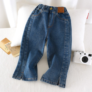 กางเกงยีนส์เด็กผู้หญิง สไตล์เกาหลี ฤดูใบไม้ร่วง 2024 ขากว้าง…