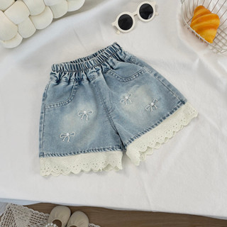 กางเกงขาสั้นยีนส์เด็กสไตล์ใหม่ สำหรับฤดูร้อนและใส่ง่ายๆ ในชี…