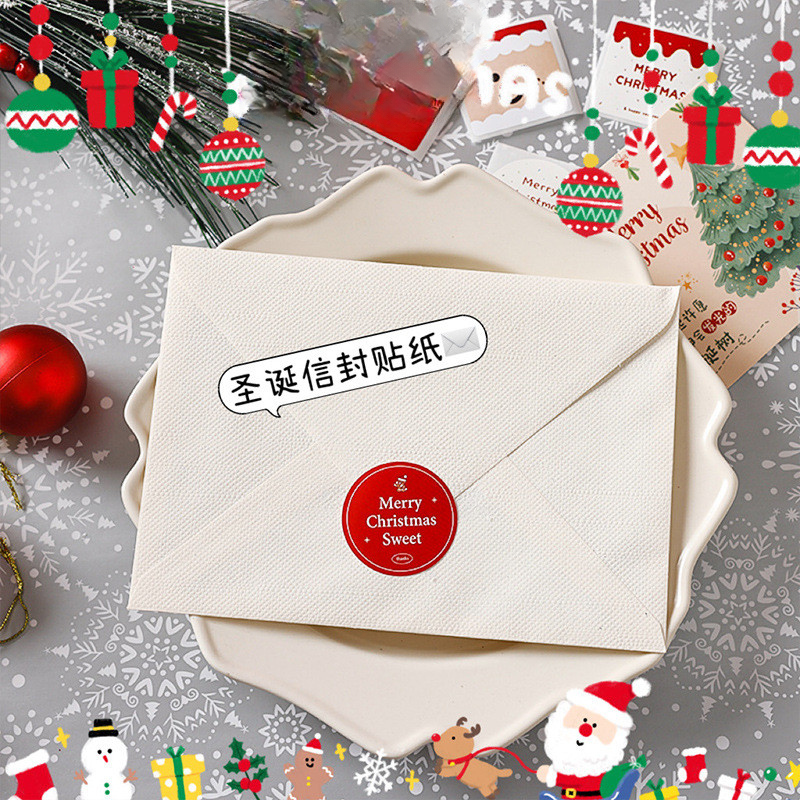 ภาษาอังกฤษสติกเกอร์คริสต์มาสเด็กหญิงน่ารักกาวการ์ดคู่มือวัสดุกระดาษสติกเกอร์ตกแต่งรางวัลนักเรียนปิดผนึกสติกเกอร์ - รูปที่ 2