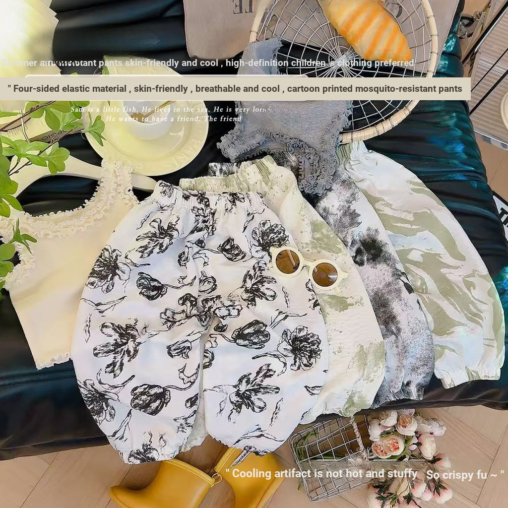กางเกงกันยุงสำหรับเด็ก ฤดูร้อน นุ่มระบายอากาศ ดีไซน์สมาร์ท