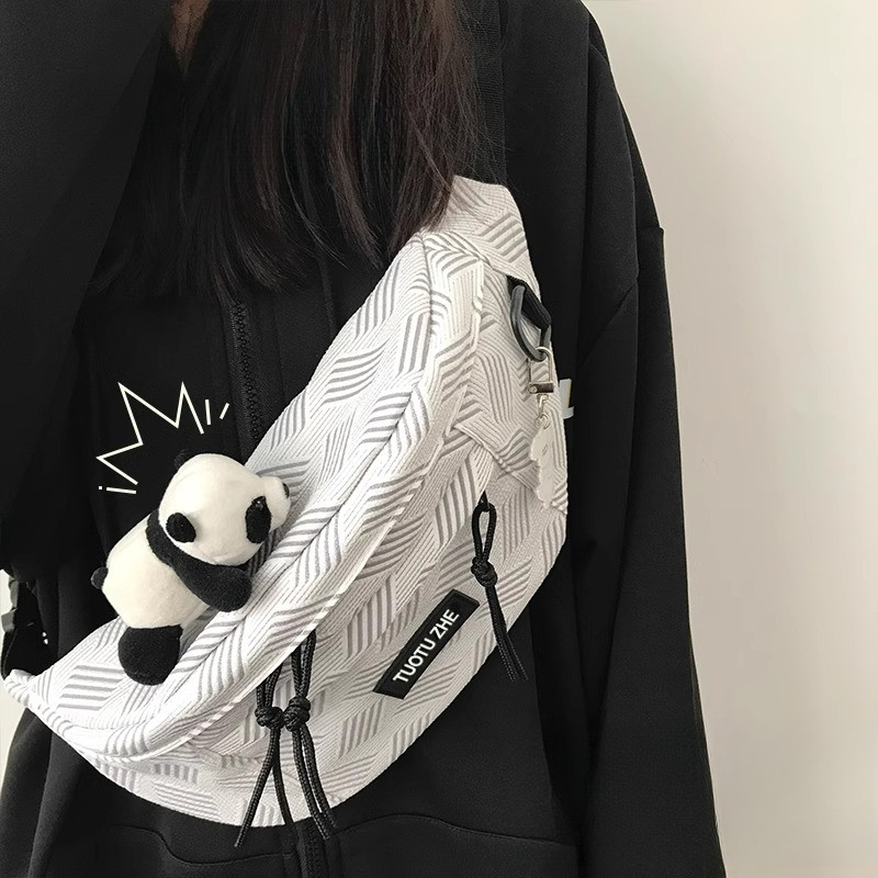 เกาหลีเกาหลีอินสไตล์ลําลองกีฬาทุกการแข่งขันกระเป๋า ผู้สื่อสาร ขี่จักรยานกระเป๋าหน้าอกนักเรียนชายสไตล์ญี่ปุ่น ยู นิสซ์ สไตล์เอวกระเป๋าหญิงอินเท