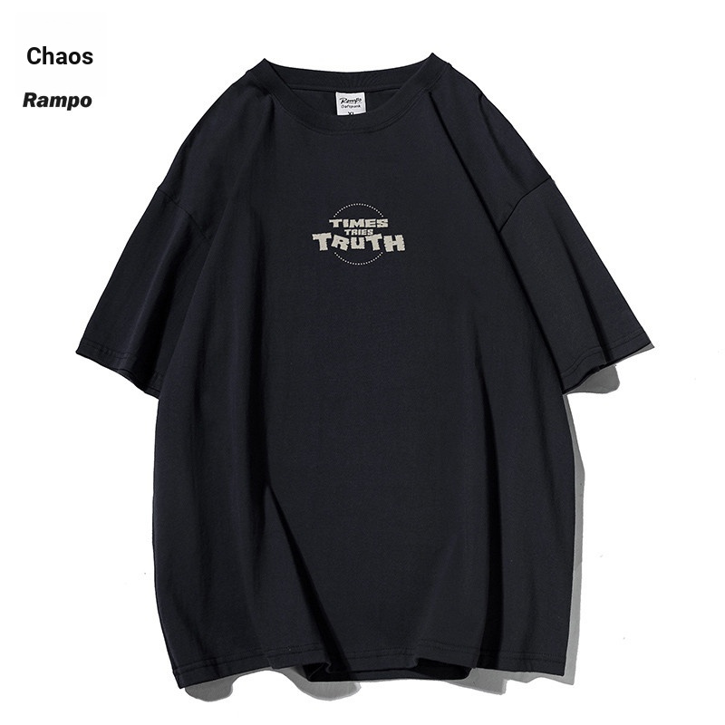 เสื้อยืดแขนสั้นผู้ชาย ฝ้ายบริสุทธิ์ สไตล์ STREET WEAR สำหรับหน้าร้อน