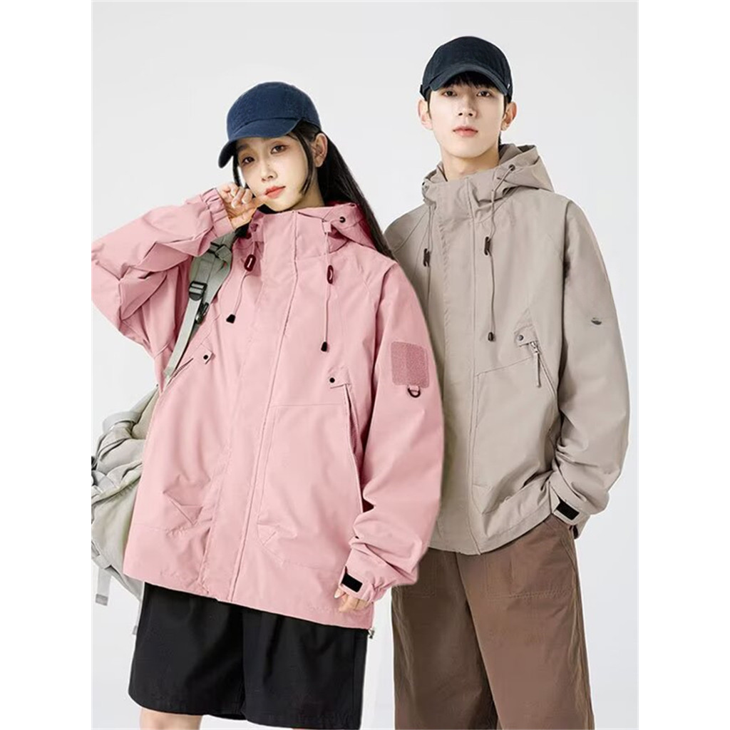 American Jacket ผู้ชายผู้หญิง Dopamine สวมใส่คู่กลางแจ้งฟังก์ชั่นพักผ่อน Street Wear Mountaineering Hooded Jacket Jacket Jacket